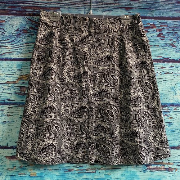 Jones New York Sport Paisley Cotton Skirt - Picture 4 of 5
